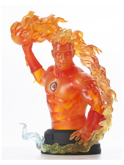 Figura mini busto diamond marvel comic human torch 1 - 6 scale