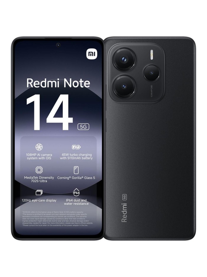 Movil xiaomi redmi note 14 5g 8 - 256gb negro Movil xiaomi redmi note 14 5g 8 - 256gb negro