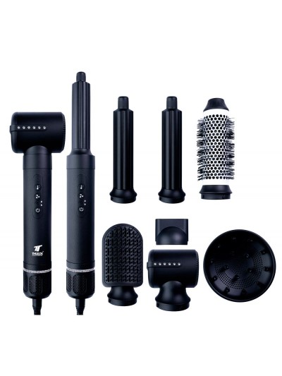 Secador de pelo thulos 7 en 1 th - by25 color negro 1400w