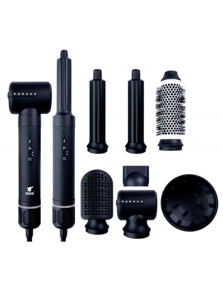 Secador de pelo thulos 7 en 1 th - by25 color negro 1400w