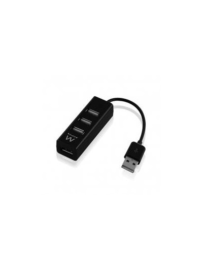 Hub usb ewent 4 puertos - usb 2.0 - negro