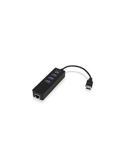 Hub usb ewent 3 puertos + 1 puerto gigabit lan - usb 3.1 gen 1