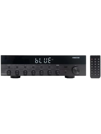 Amplificador estereo hifi fonestar as - 6060 - bluetooth - radio fm - 60+60 w rms - usb - mp3