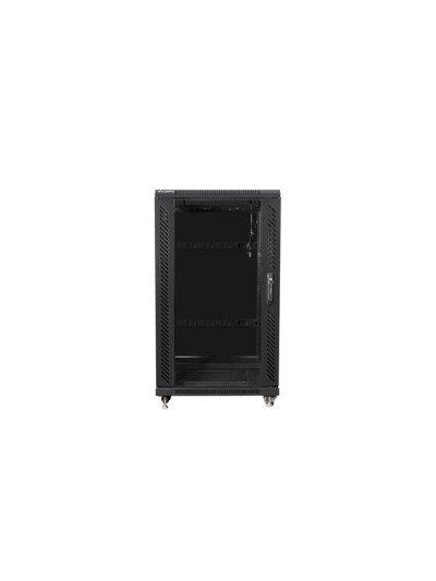 Armario rack lanberg 22u 600x600 autoensamblado 19 pulgadas hasta 60kg negro