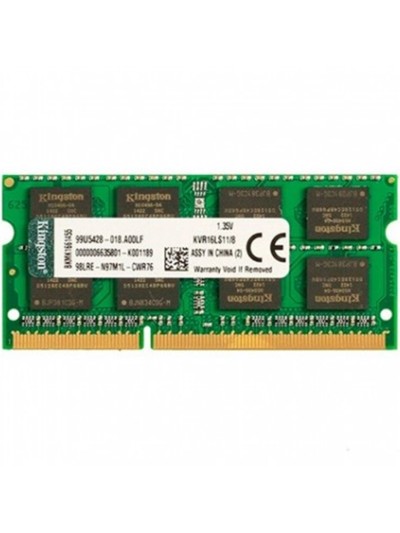 Memoria ram ddr3l 8gb kingston - sodimm - 1600mhz - pc3 12800 - cl11