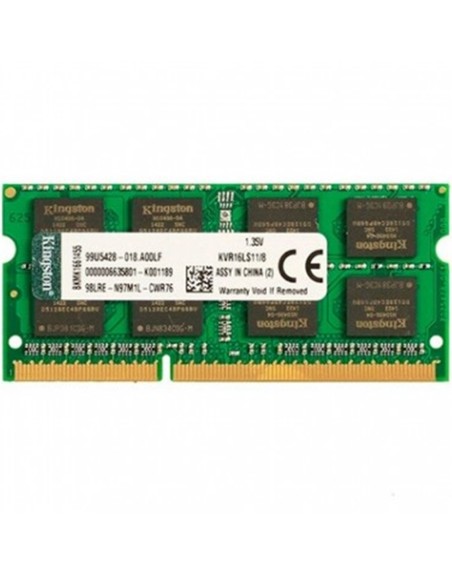 Memoria ram ddr3l 8gb kingston - sodimm - 1600mhz - pc3 12800 - cl11