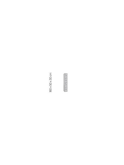 Taquilla metalica simonrack 4 puertas con cerradura montada respiradero y etiquetero gris/gris 1800x500x300 mm