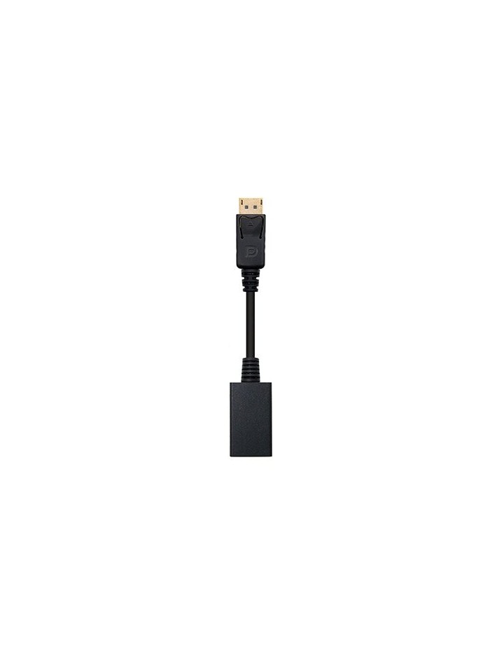 Adaptador displayport a hdmi nanocable macho - hembra 15cm negro Adaptador displayport a hdmi nanocable macho - hembra 15cm negro