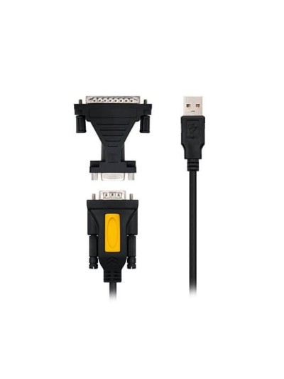 Cable conversor usb tipo a a rs232 nanocable 1.8m - macho - macho - incluye adaptador db9(h) a db25(m)