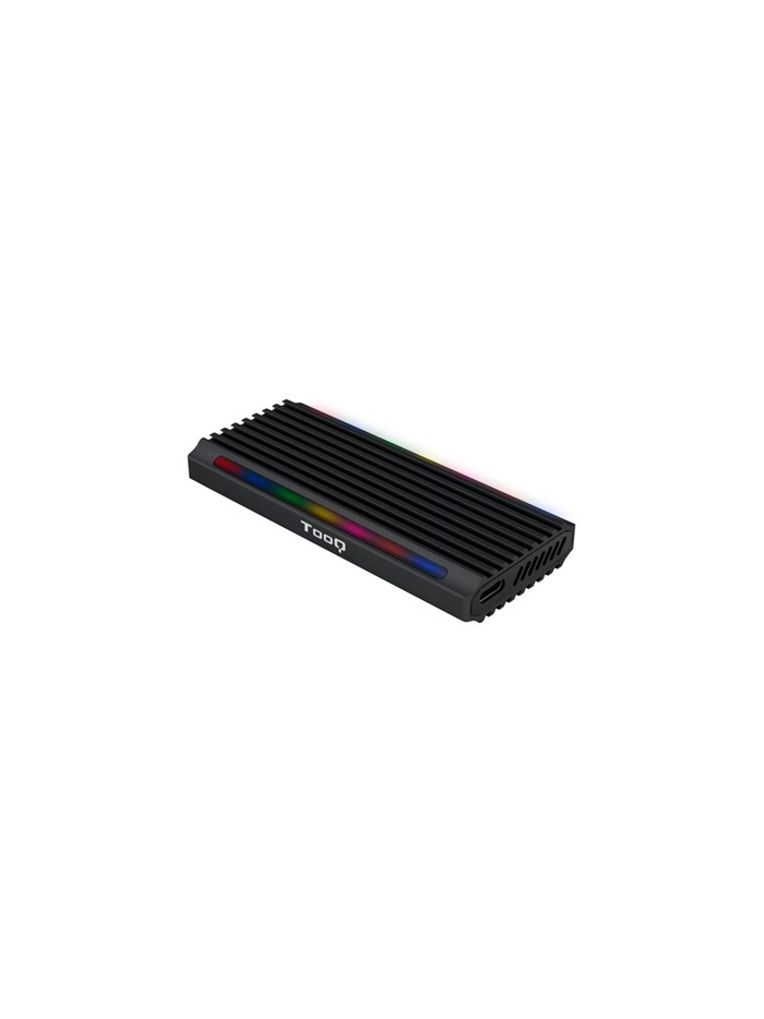 Caja externa tooq tqe - 2222b shinobi para ssd m.2 usb tipo c rgb negro Caja externa tooq tqe - 2222b shinobi para ssd m.2 usb tipo c rgb negro