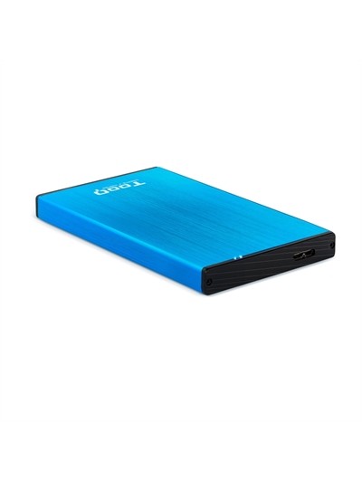 Caja externa tooq tqe - 2527bl para hdd 2.5 pulgadas 9.5mm sata 3 usb 3.0 - 3.1 azul