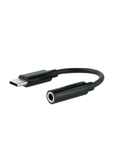 Cable adaptador usb tipo c a jack 3.5mm nanocable 0.11m - macho - hembra - negro