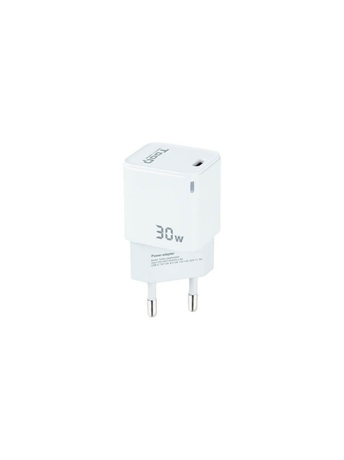 Cargador de pared tooq usb - c blanco 30w Cargador de pared tooq usb - c blanco 30w