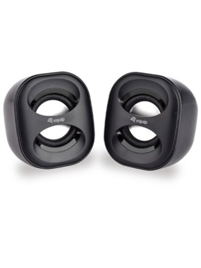 Altavoces 2.0 equip life mini 6w rms color negro jack 3.5 pulgadas alimetancion usb