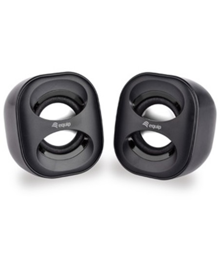 Altavoces 2.0 equip life mini 6w rms color negro jack 3.5 pulgadas alimetancion usb