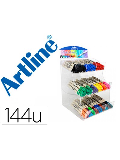 Rotulador artline supreme brush epfs pintura base de agua punta tipo pincel trazo fino expositor de 144