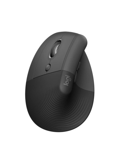Ratón inalámbrico vertical logitech lift para zurdos 4000 dpi negro - gris