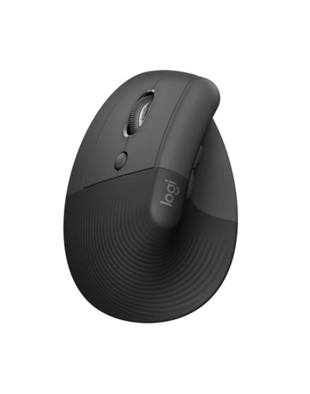 Ratón inalámbrico vertical logitech lift para zurdos 4000 dpi negro - gris