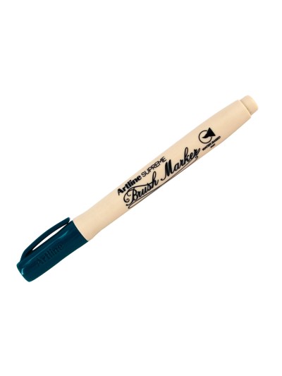 Rotulador artline supreme brush epfs pintura base de agua punta tipo pincel trazo fino verde oscuro