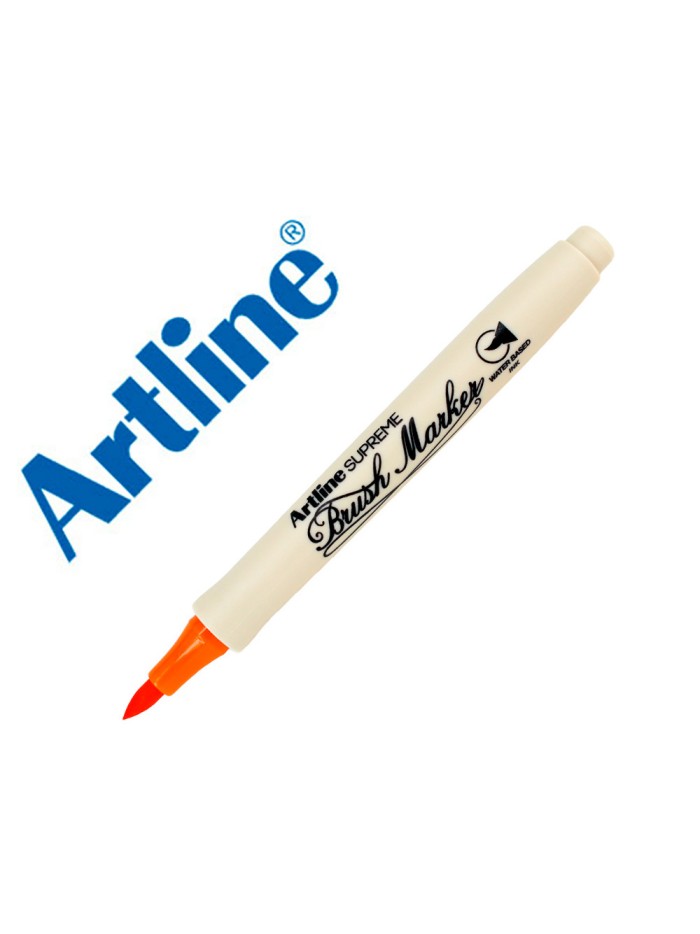 Rotulador artline supreme brush epfs pintura base de agua punta tipo pincel trazo fino naranja Rotulador artline supreme brush epfs pintura base de agua punta tipo pincel trazo fino naranja