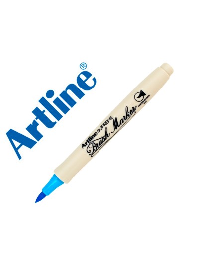 Rotulador artline supreme brush epfs pintura base de agua punta tipo pincel trazo fino azul claro