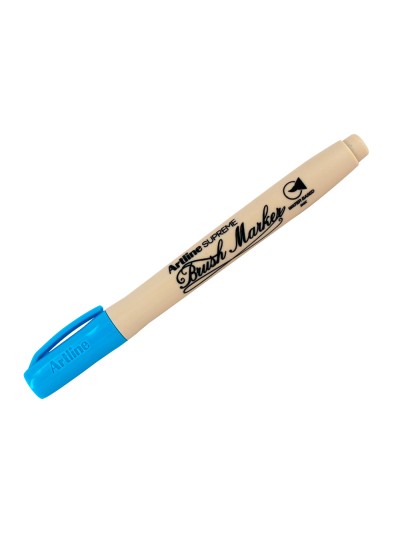 Rotulador artline supreme brush epfs pintura base de agua punta tipo pincel trazo fino azul claro