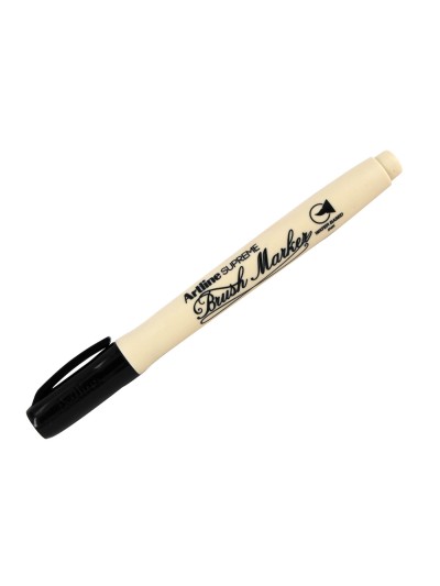 Rotulador artline supreme brush epfs pintura base de agua punta tipo pincel trazo fino negro