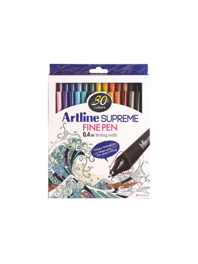 Rotulador artline supreme epfs200 fine liner punta de fibra 0,4 mm bolsa 30 unidades colores surtidos