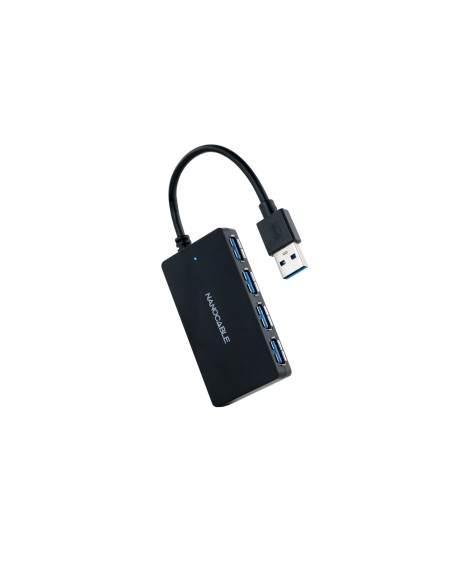 Hub usb 3.0 nanocable con 4 puertos de usb 3.0 usb - a - m - usb 3.0 - h negro 15 cm