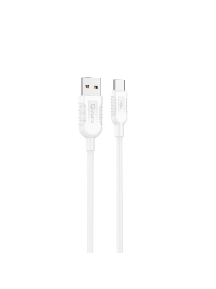 Cable qcharx athens usb a tipo c 3a - 1 m - pvc blanco Cable qcharx athens usb a tipo c 3a - 1 m - pvc blanco