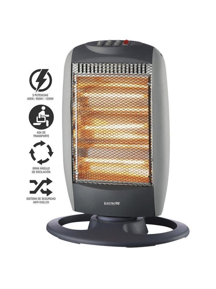 Estufa electrica thulos et - eh1206 400w - 800w - 1200w Estufa electrica thulos et - eh1206 400w - 800w - 1200w