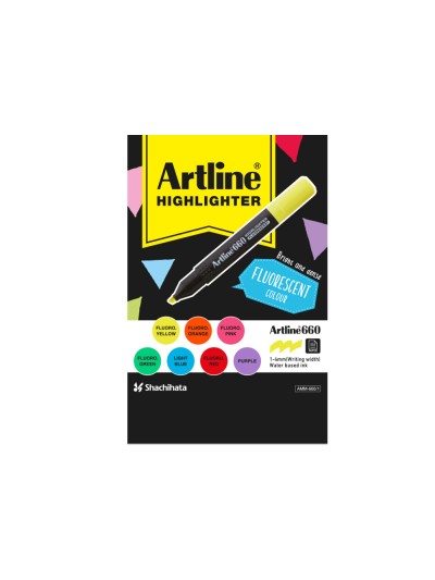 Rotulador artline fluorescente ek-660 expositor de 36 unidades colores surtidos