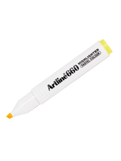 Rotulador artline fluorescente ek-660 amarillo pastel punta biselada