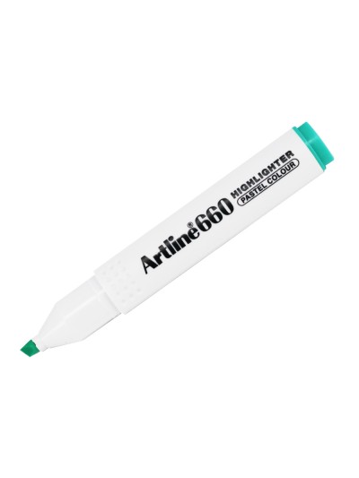 Rotulador artline fluorescente ek-660 verde pastel punta biselada