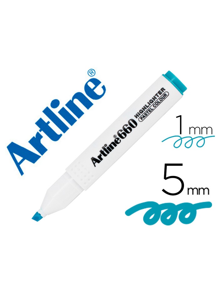 Rotulador artline fluorescente ek-660 azul pastel punta biselada Rotulador artline fluorescente ek-660 azul pastel punta biselada