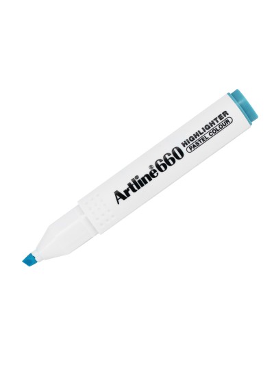 Rotulador artline fluorescente ek-660 azul pastel punta biselada