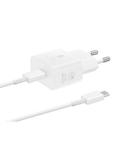 Cargador samsung ep - t2510xwegeu usb tipo c blanco 25w cable incluido