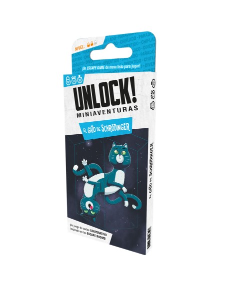 Juego de mesa unlock! miniaventuras el gato de schrodinger