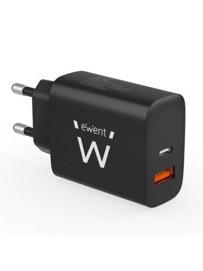 Cargador ewent ew1319 20w usb tipo a - usb tipo c
