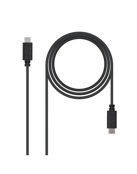 Cable nanocable usb 2.0 3a - tipo usb - c - m - usb - c - m - negro - 1.0m