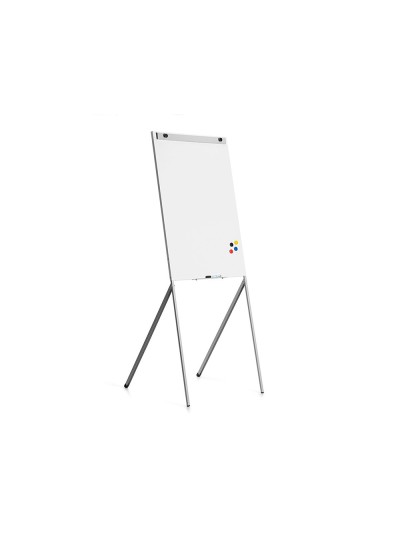 Pizarra blanca rocada para conferencias lacada magnetica metalica con brazo extensible lateral para 2 hojas 68x104 cm