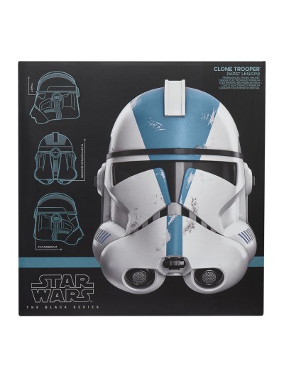 Casco electrónico hasbro star wars the black series clone trooper (legión 501)