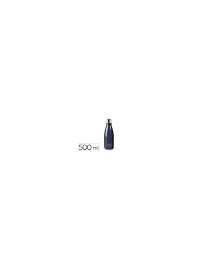 Botella portaliquidos ibili acero inoxidable termo color azul capacidad 500 ml