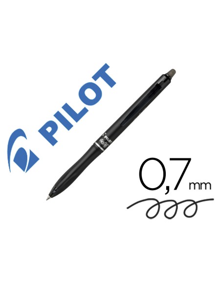 Boligrafo pilot frixion ball plus borrable 0,7 mm punta media negro