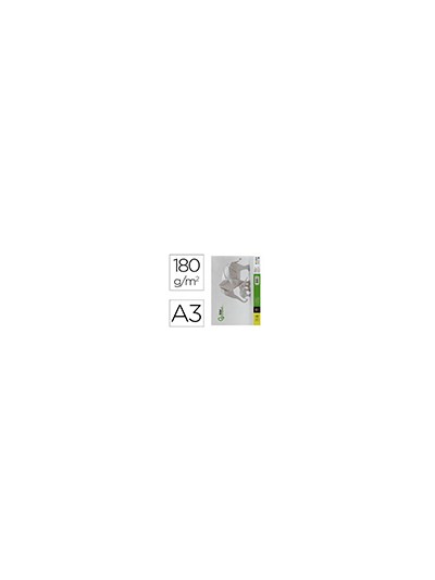 Cartulina liderpapel a3 180g/m2 blanco paquete de 25+5 hojas en carpeta dossier transparente con cierre
