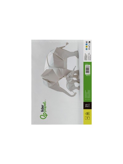 Cartulina liderpapel a3 180g/m2 blanco paquete de 25+5 hojas en carpeta dossier transparente con cierre