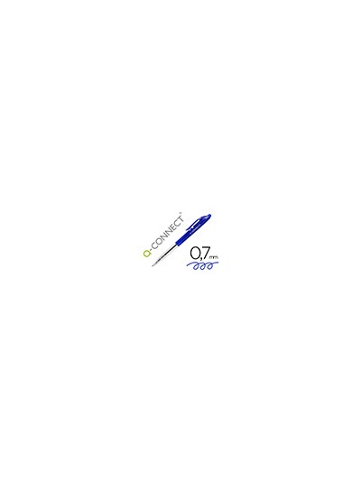 Boligrafo q-connect retractil con clip diseño fino tinta aceite 0,7 mm color azul