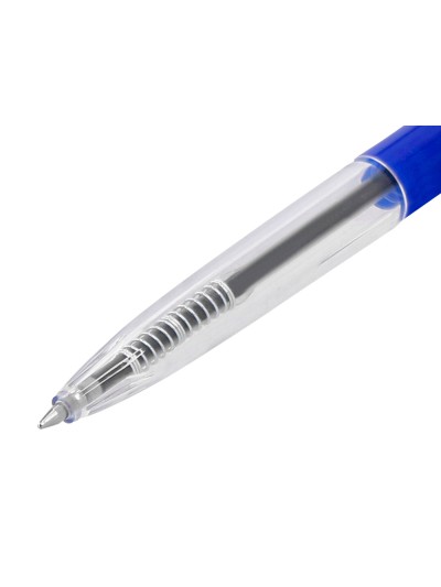 Boligrafo q-connect retractil con clip diseño fino tinta aceite 0,7 mm color azul
