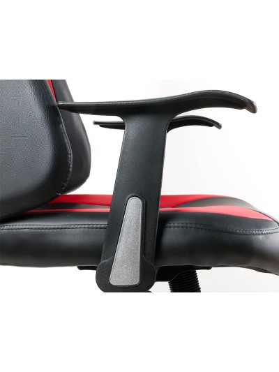 Silla q-connect gaming orvieto simil piel base metalica alt max 1200 anc 650 prof 650 mm ruedas premium negro rojo