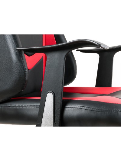 Silla q-connect gaming orvieto simil piel base metalica alt max 1200 anc 650 prof 650 mm ruedas premium negro rojo